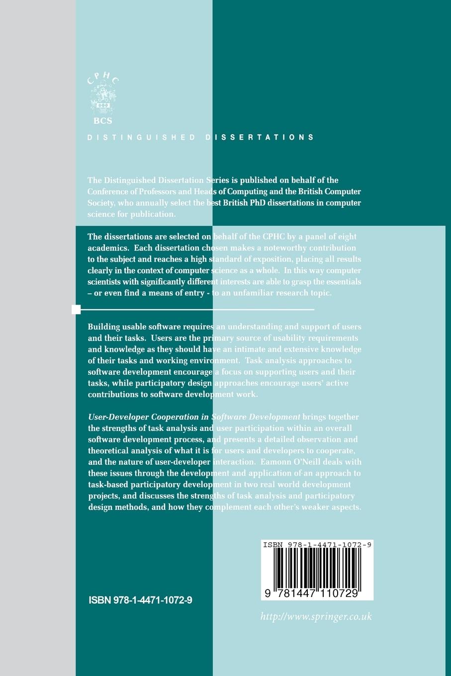 Rückseitencover User-Developer Cooperation in Software Development