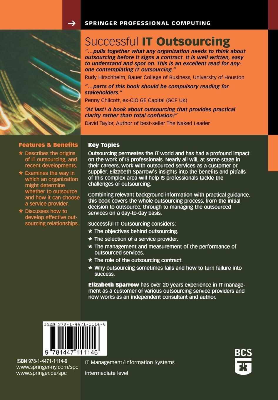 Rückseitencover Successful IT Outsourcing