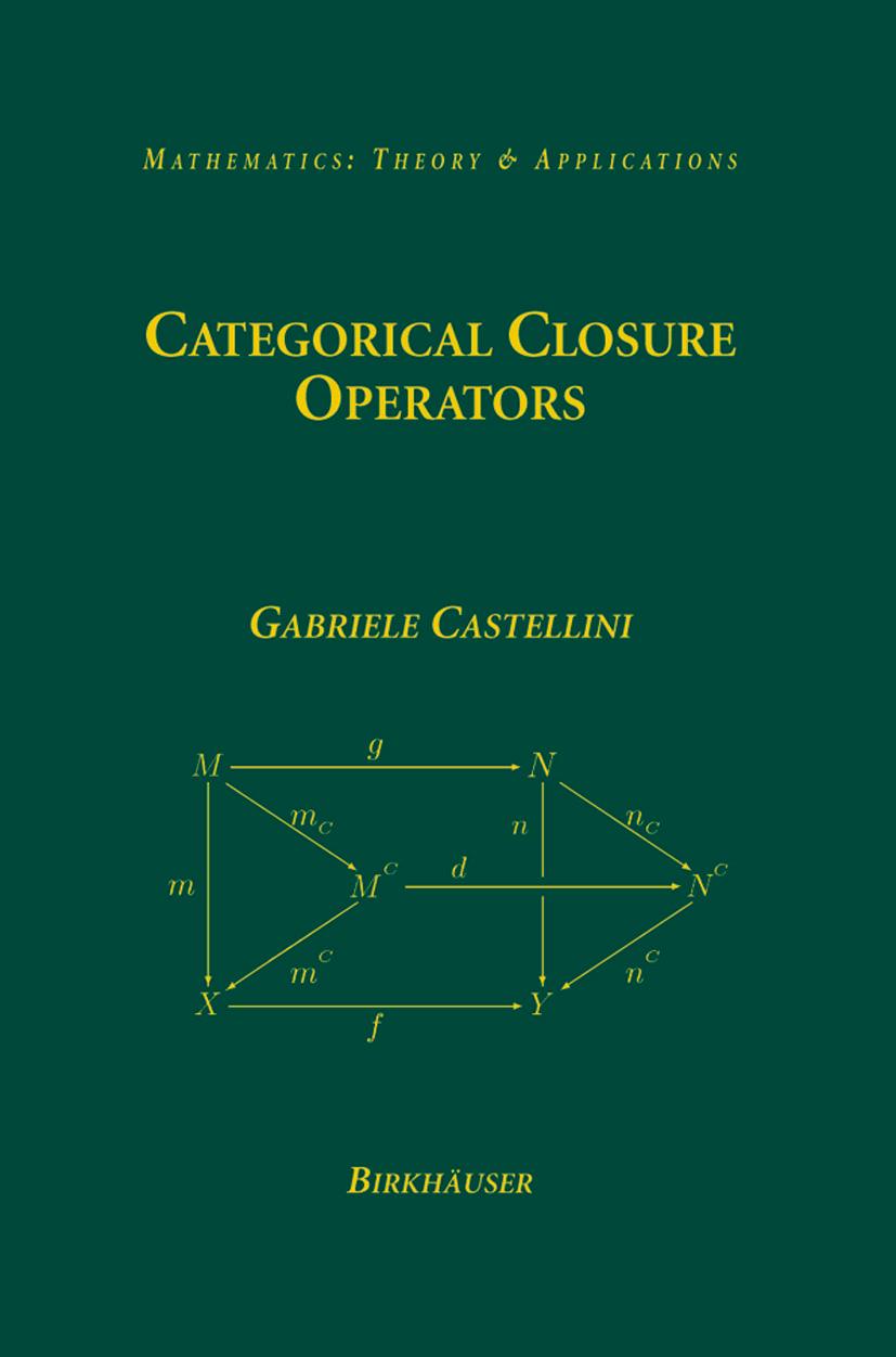 Vorderes Coverbild Categorical Closure Operators