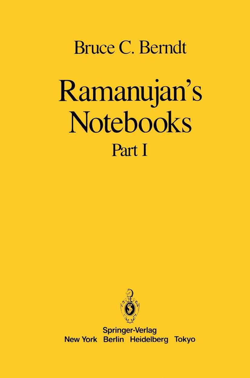 Vorderes Coverbild Ramanujan's Notebooks