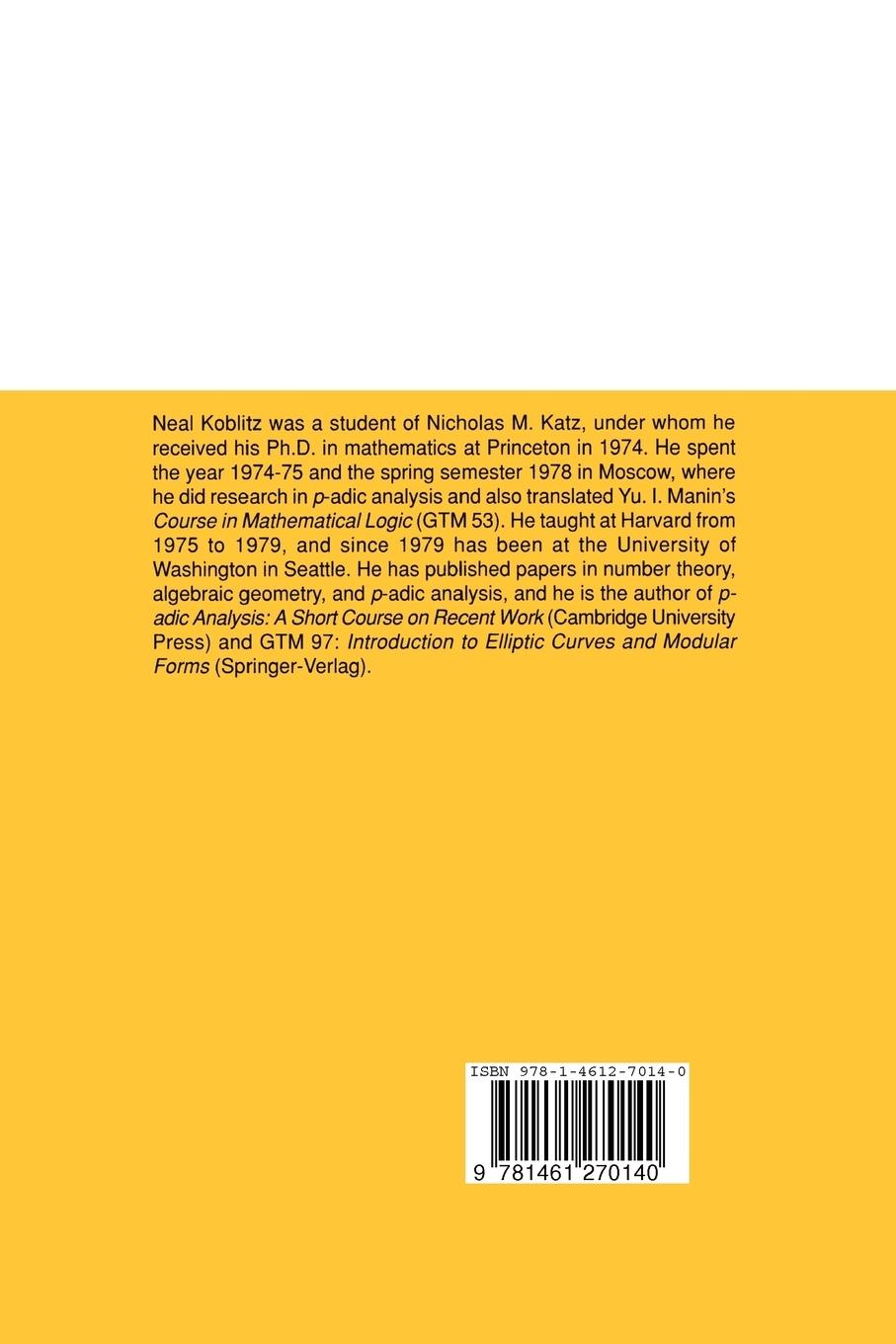 Rückseitencover p-adic Numbers, p-adic Analysis, and Zeta-Functions