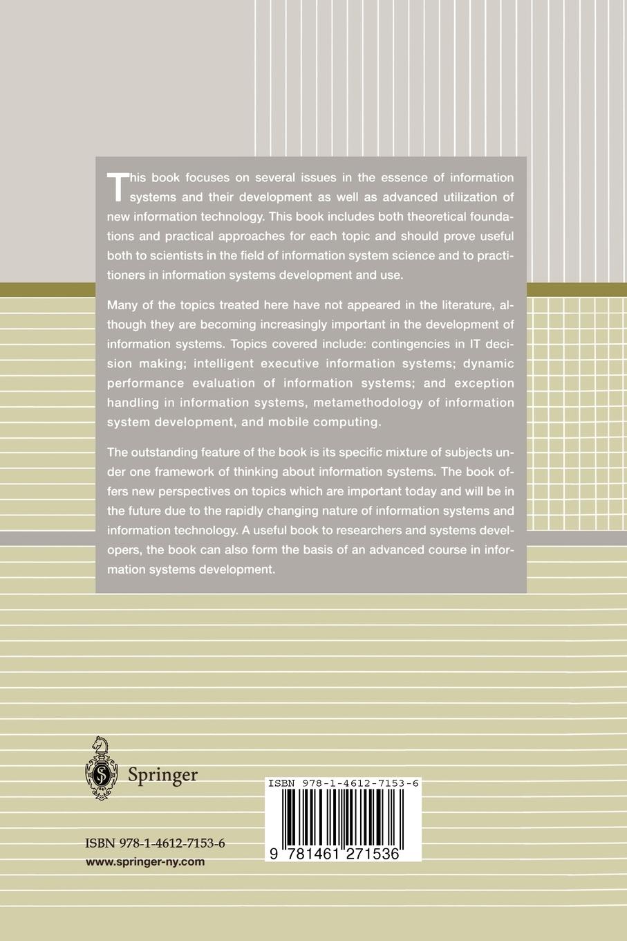 Rückseitencover Perspectives of Information Systems