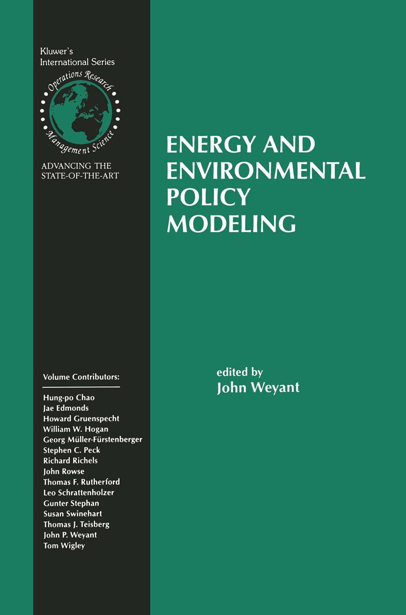 Vorderes Coverbild Energy and Environmental Policy Modeling