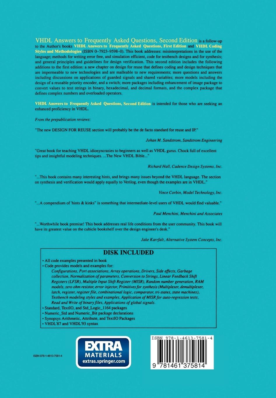 Rückseitencover VHDL Answers to Frequently Asked Questions