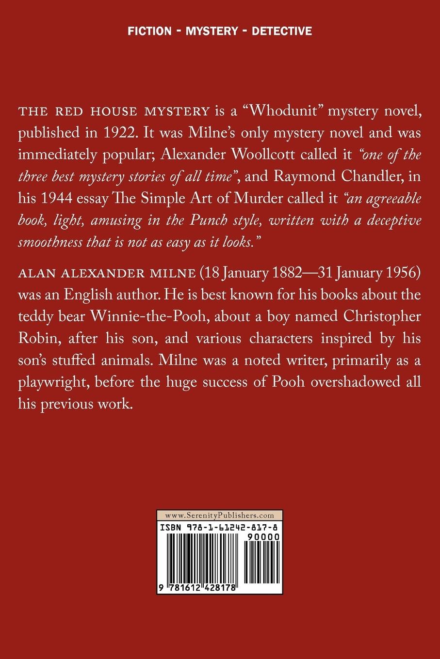 Rückseitencover The Red House Mystery (Large Print Edition)