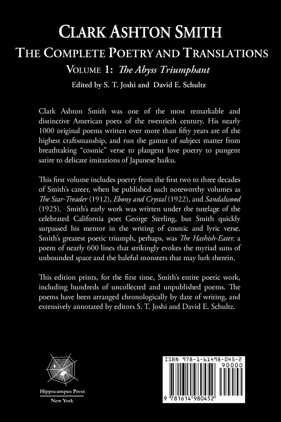Rückseitencover The Complete Poetry and Translations Volume 1