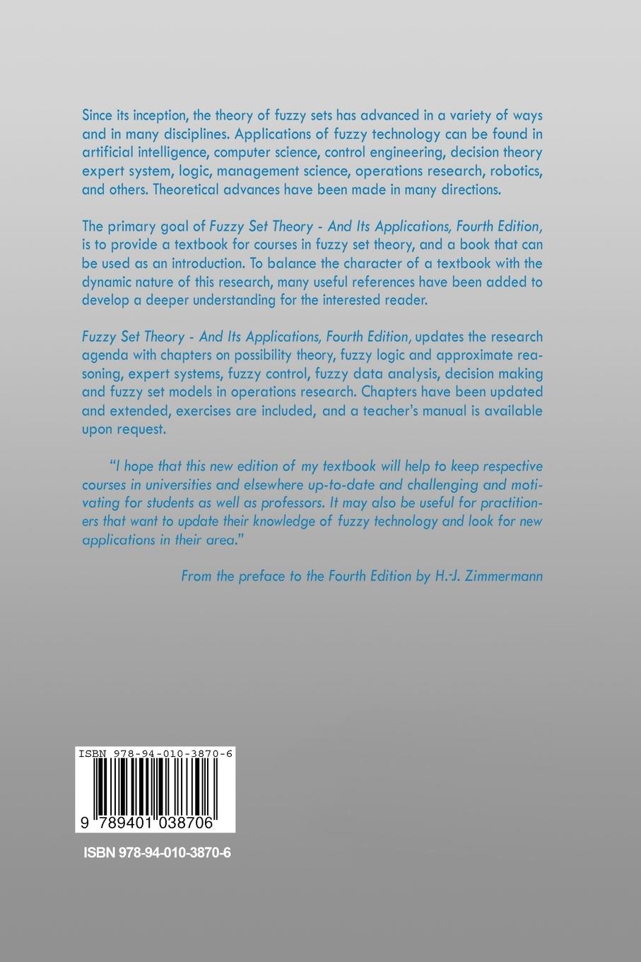 Rückseitencover Fuzzy Set Theory-and Its Applications