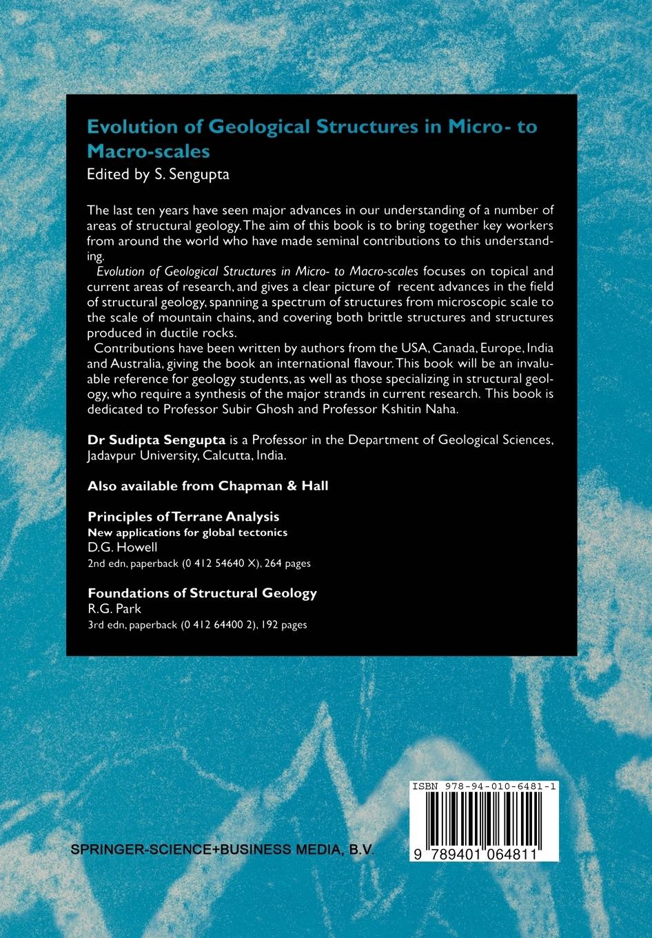 Rückseitencover Evolution of Geological Structures in Micro- to Macro-scales
