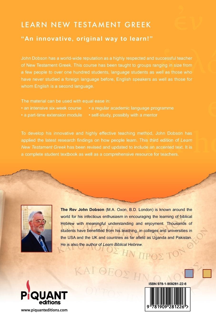 Rückseitencover Learn New Testament Greek