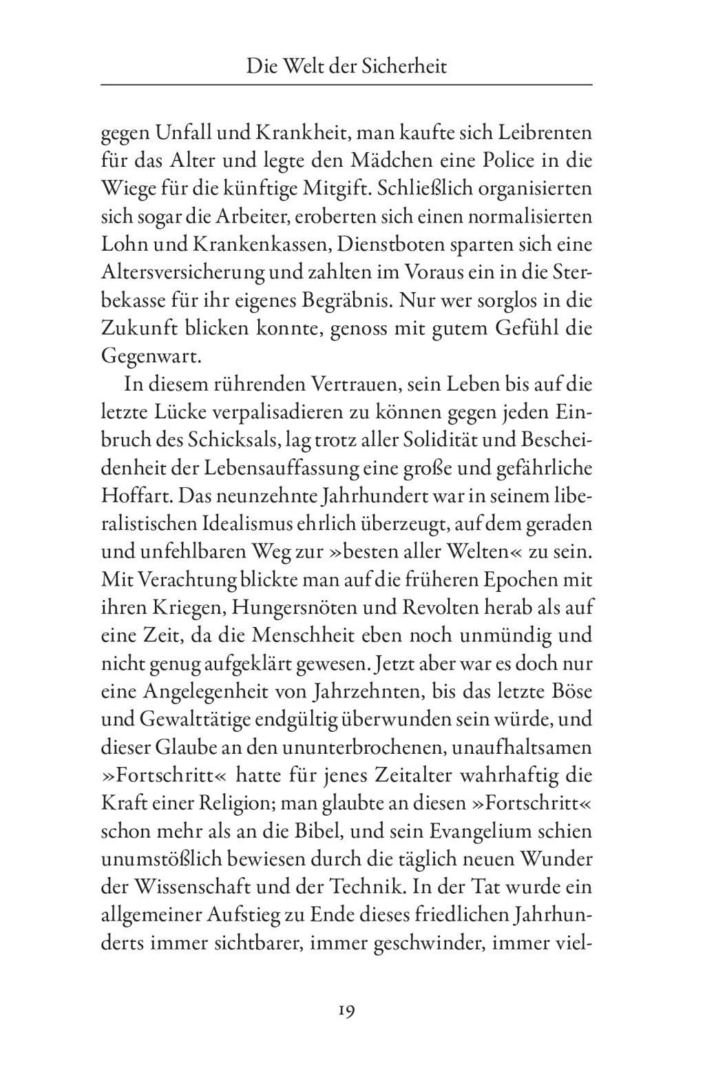 Beispielinhalt (Bild) Die Welt von Gestern