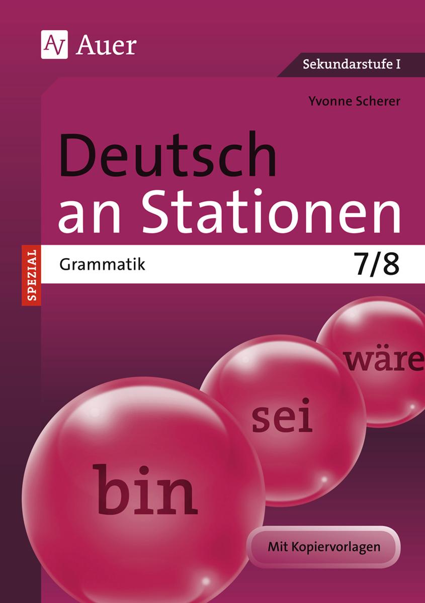 Vorderes Coverbild Deutsch an Stationen SPEZIAL Grammatik 7-8