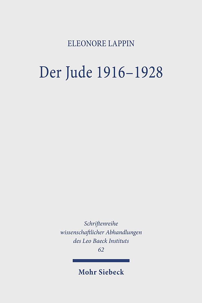 Vorderes Coverbild Der Jude 1916 - 1928
