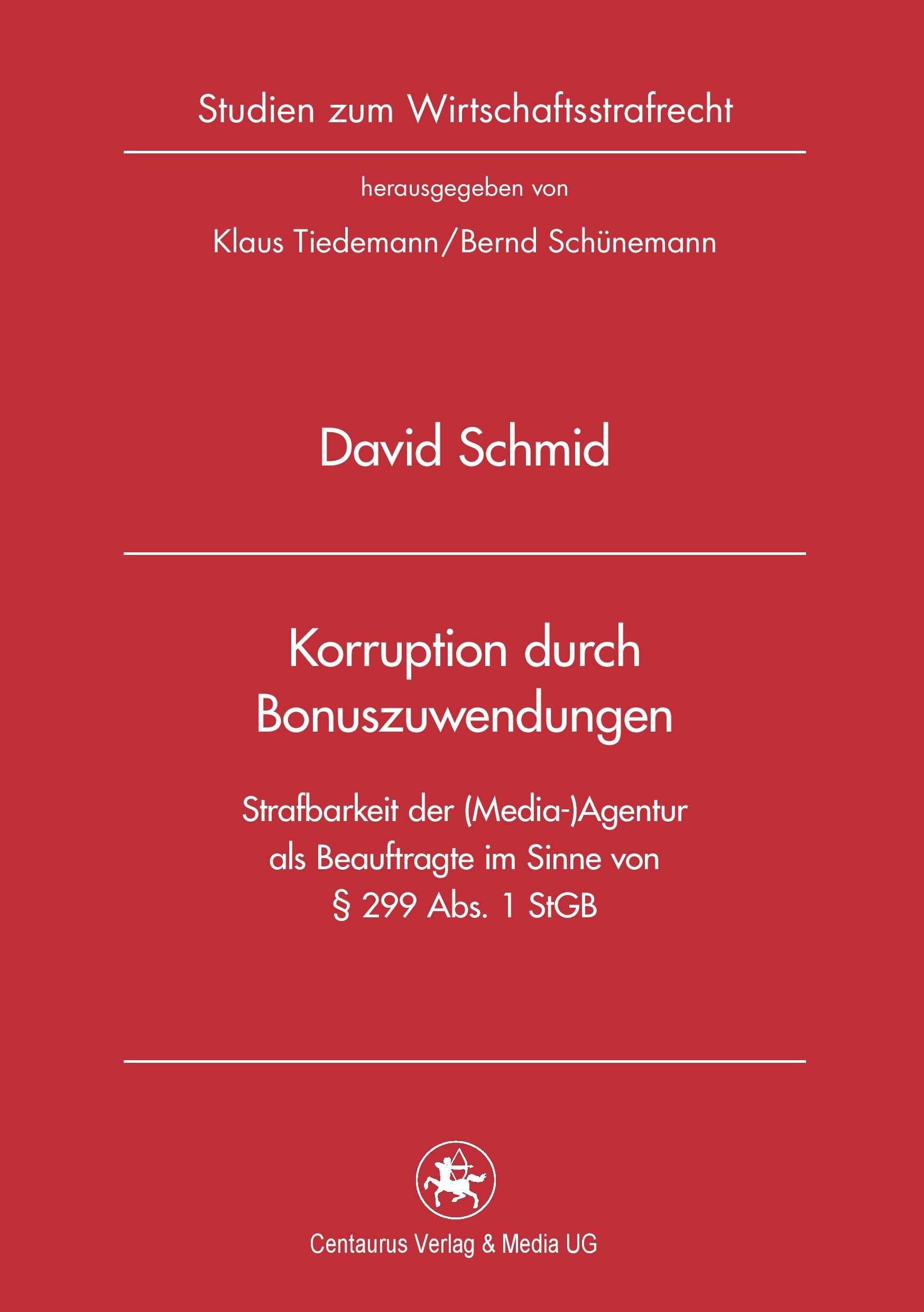 Vorderes Coverbild Korruption durch Bonuszuwendungen