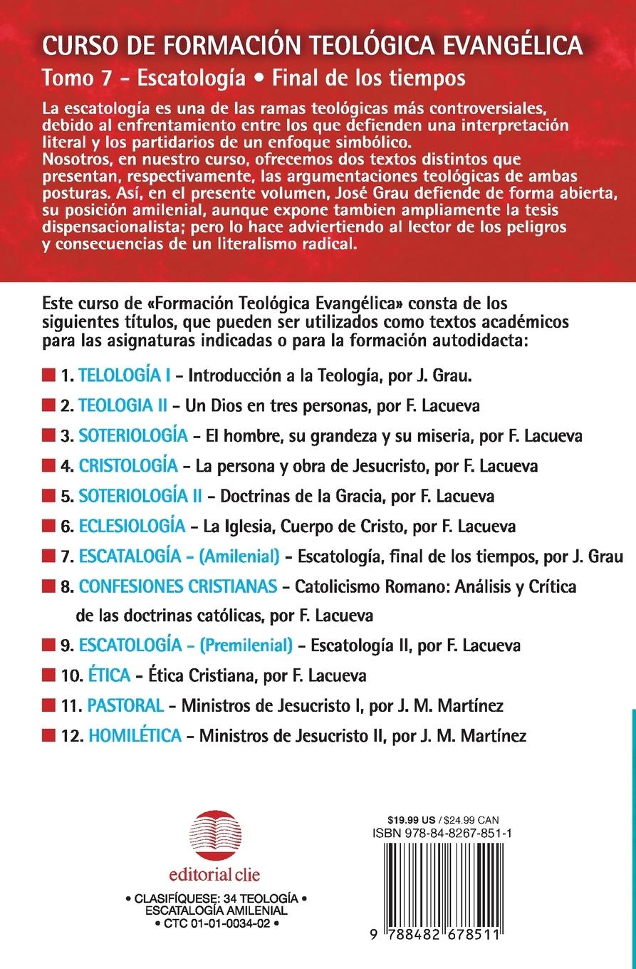 Rückseitencover Escatologia Final de los Tiempos