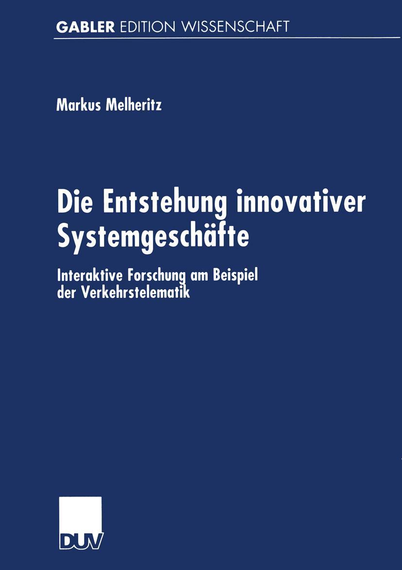 Vorderes Coverbild Die Entstehung innovativer Systemgeschäfte