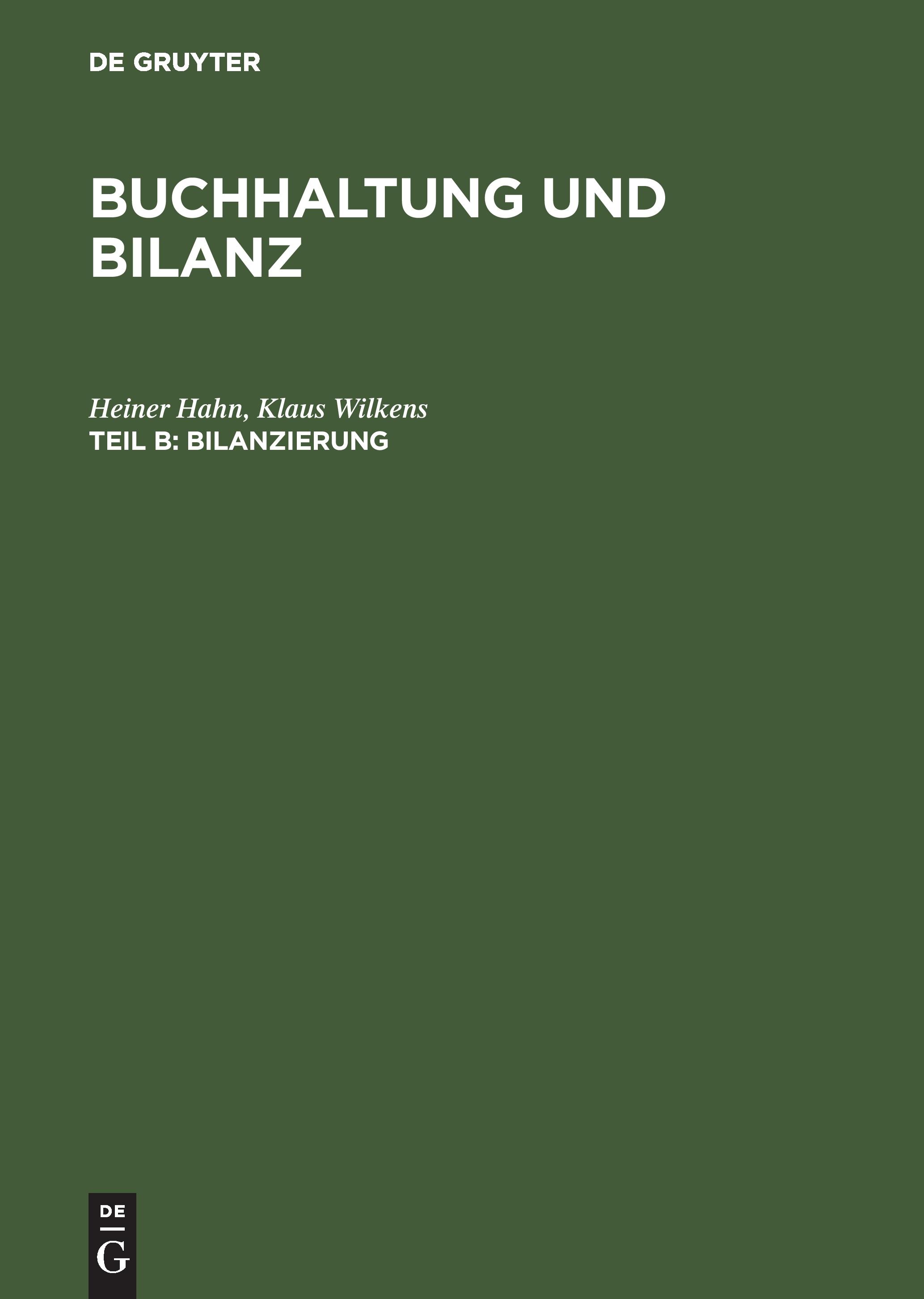 Vorderes Coverbild Bilanzierung