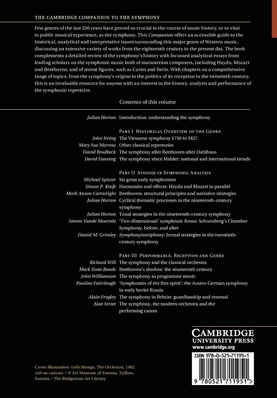 Rückseitencover The Cambridge Companion to the Symphony