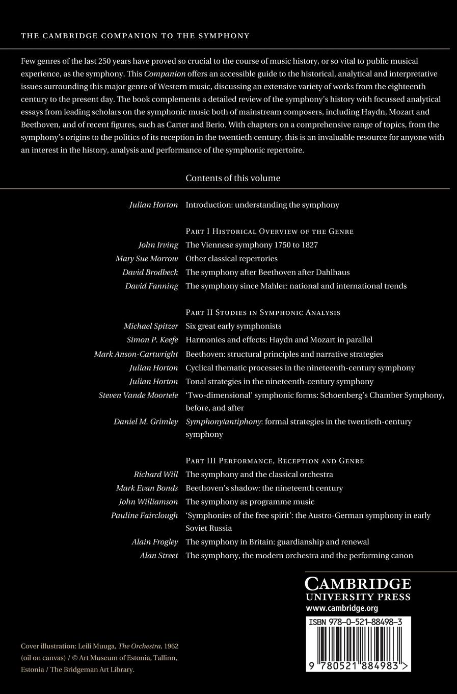 Rückseitencover The Cambridge Companion to the Symphony