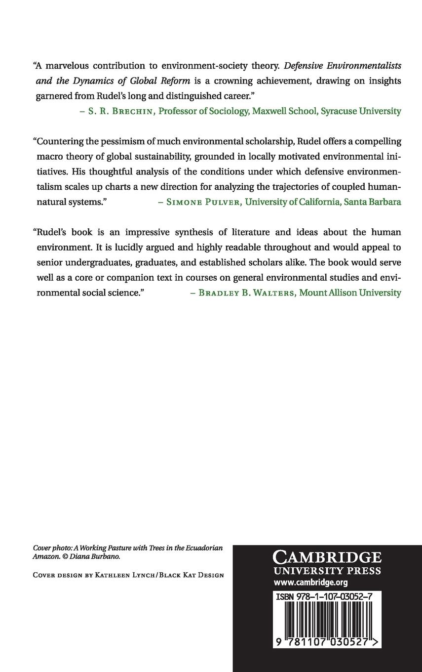 Rückseitencover Defensive Environmentalists and the Dynamics of Global Reform