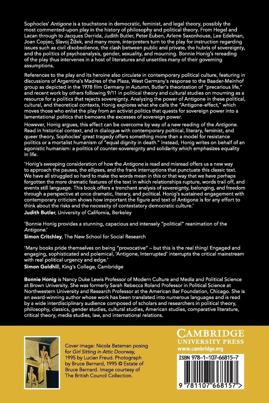 Rückseitencover Antigone, Interrupted