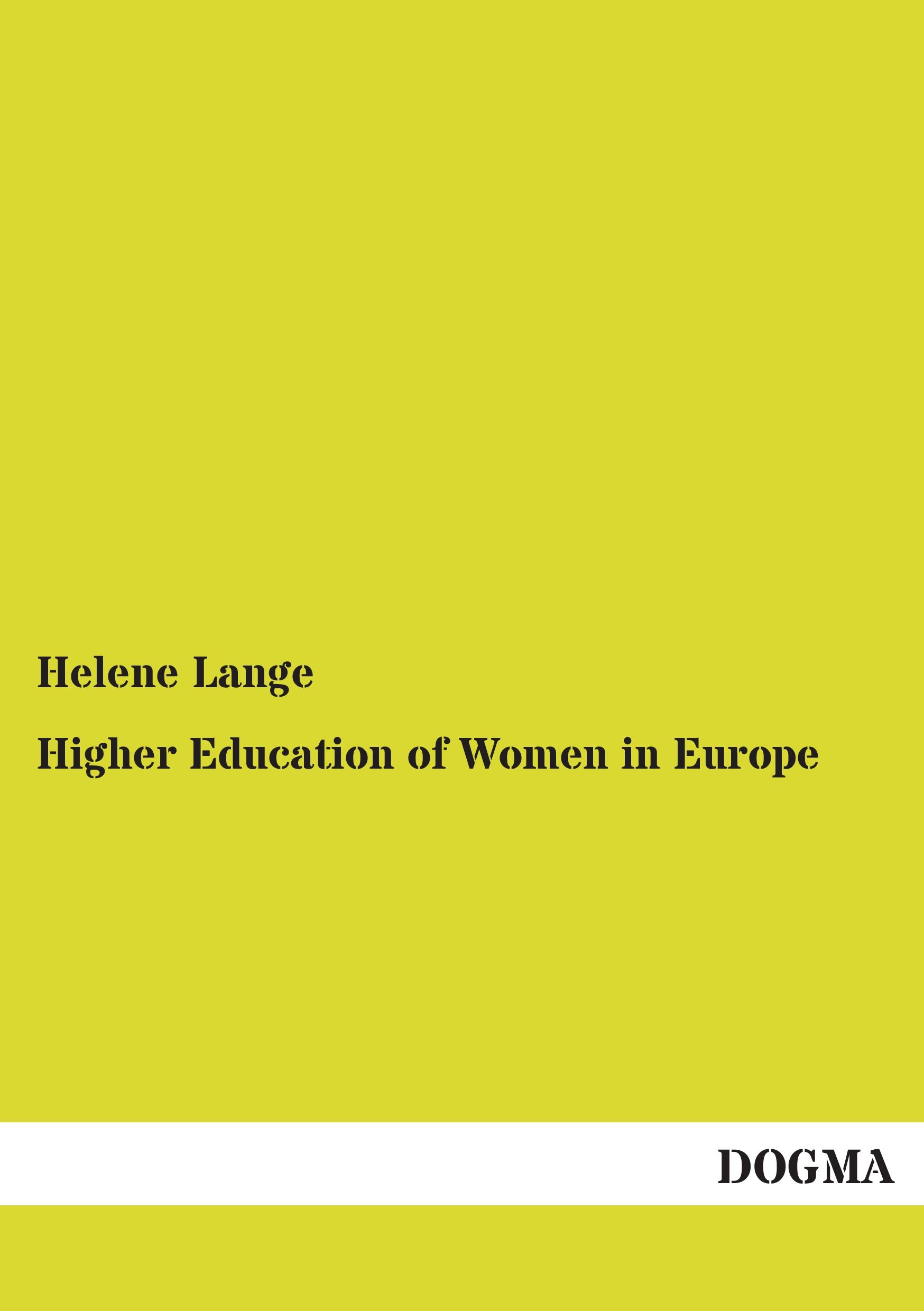 Vorderes Coverbild Higher Education of Women in Europe