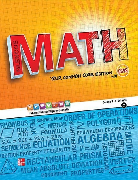 Vorderes Coverbild Glencoe Math, Course 1, Student Edition, Volume 2