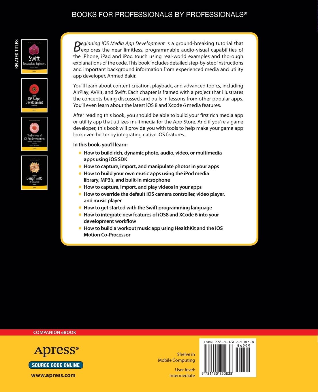 Rückseitencover Beginning iOS Media App Development