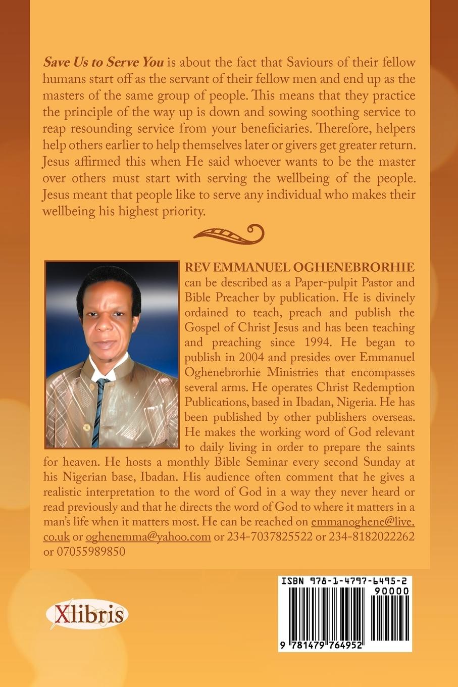 Rückseitencover Save Us to Serve You