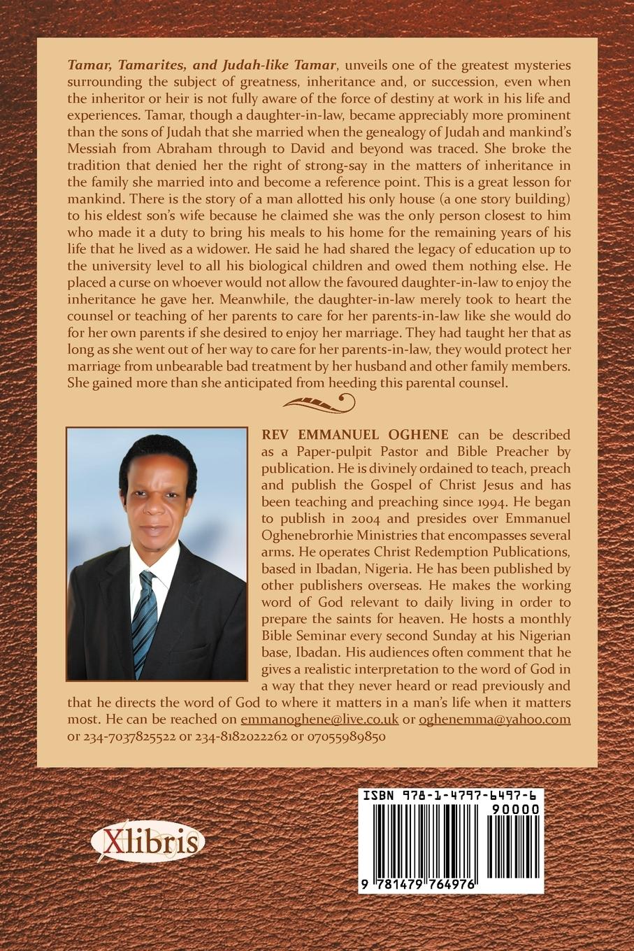 Rückseitencover Tamar, Tamarites and Judah-like Tamar