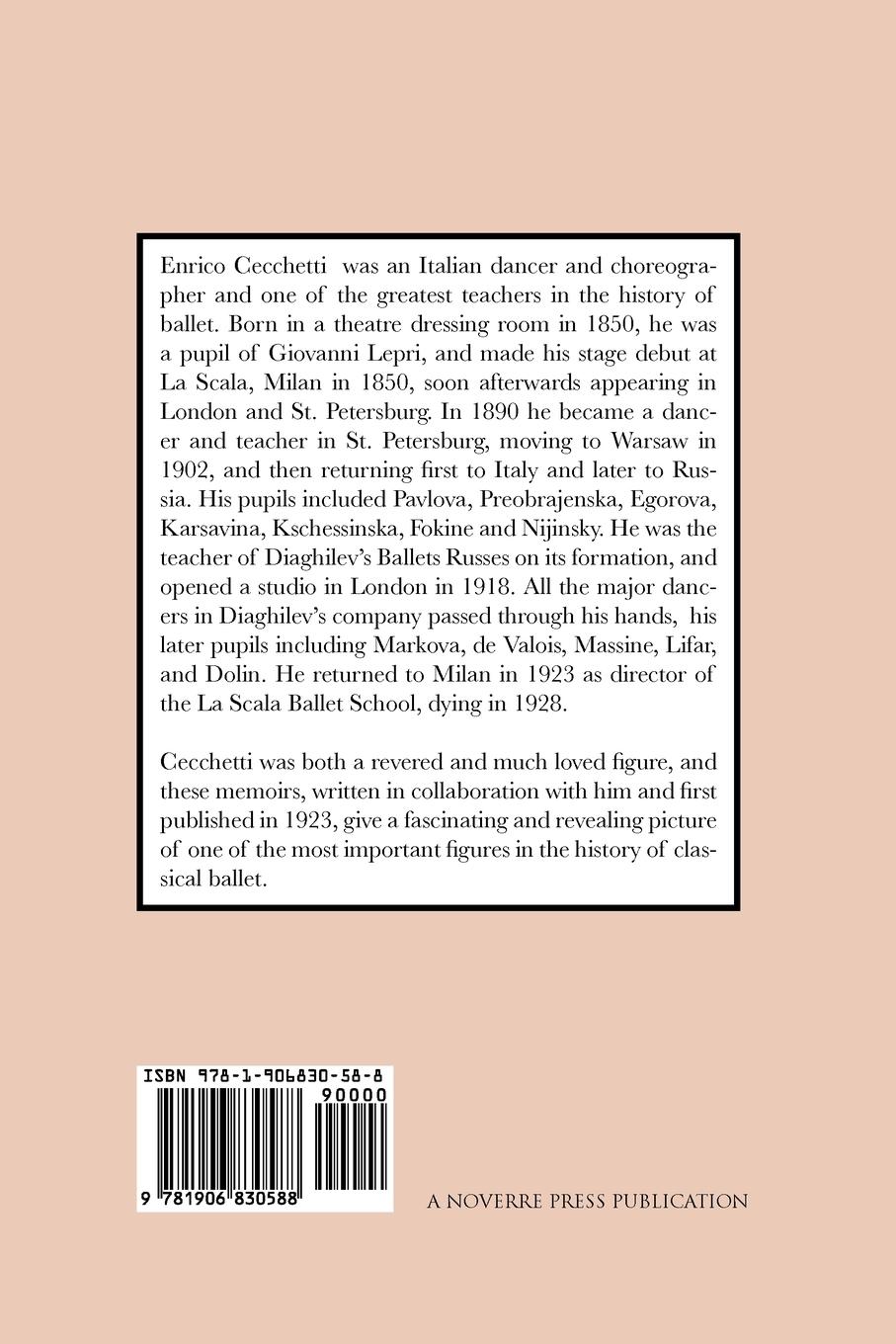 Rückseitencover Master of the Russian Ballet - The Memoirs of Enrico Cecchetti