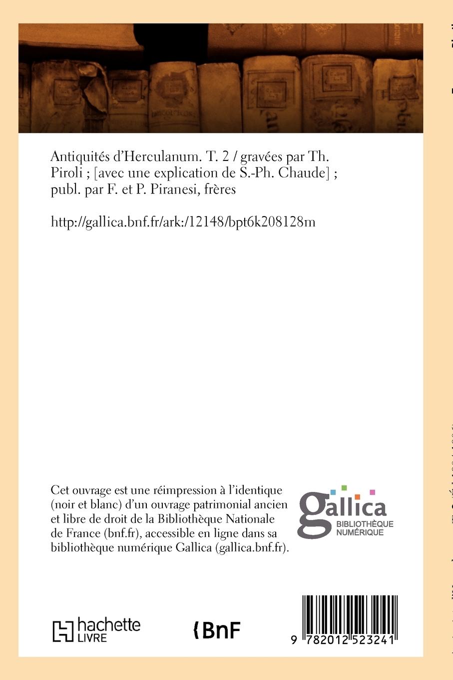 Rückseitencover Antiquités d'Herculanum. T. 2 (Éd.1804-1806)