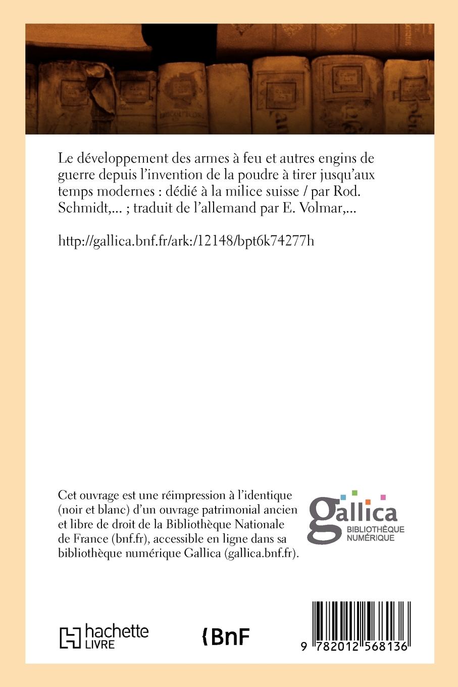 Rückseitencover Le Développement Des Armes À Feu Et Autres Engins de Guerre (Éd.1870)