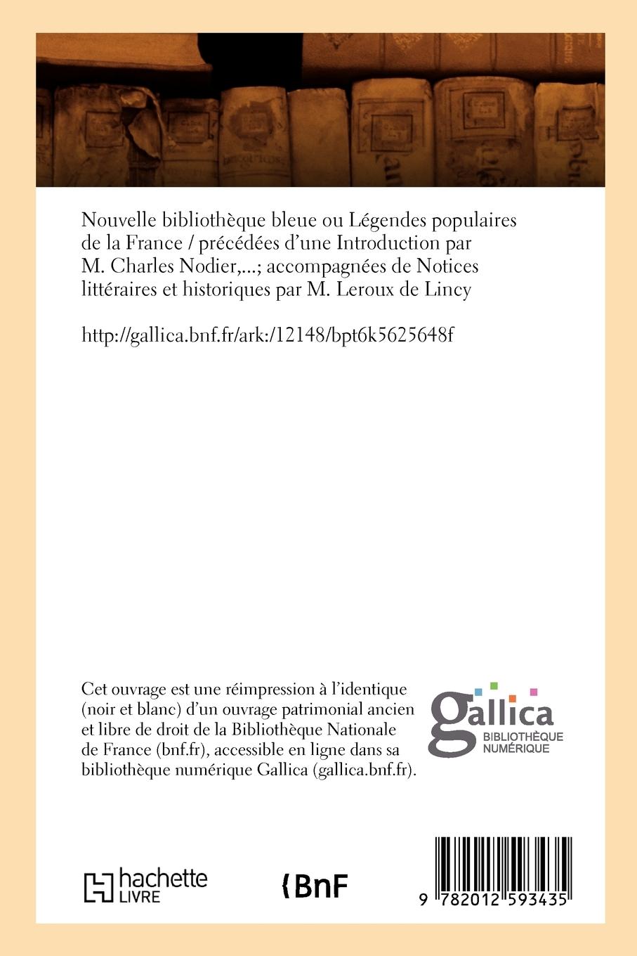 Rückseitencover Nouvelle Bibliothèque Bleue Ou Légendes Populaires de la France (Éd.1842)