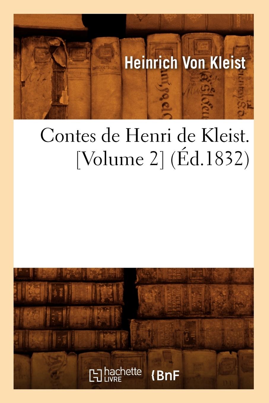 Vorderes Coverbild Contes de Henri de Kleist. [Volume 2] (Éd.1832)