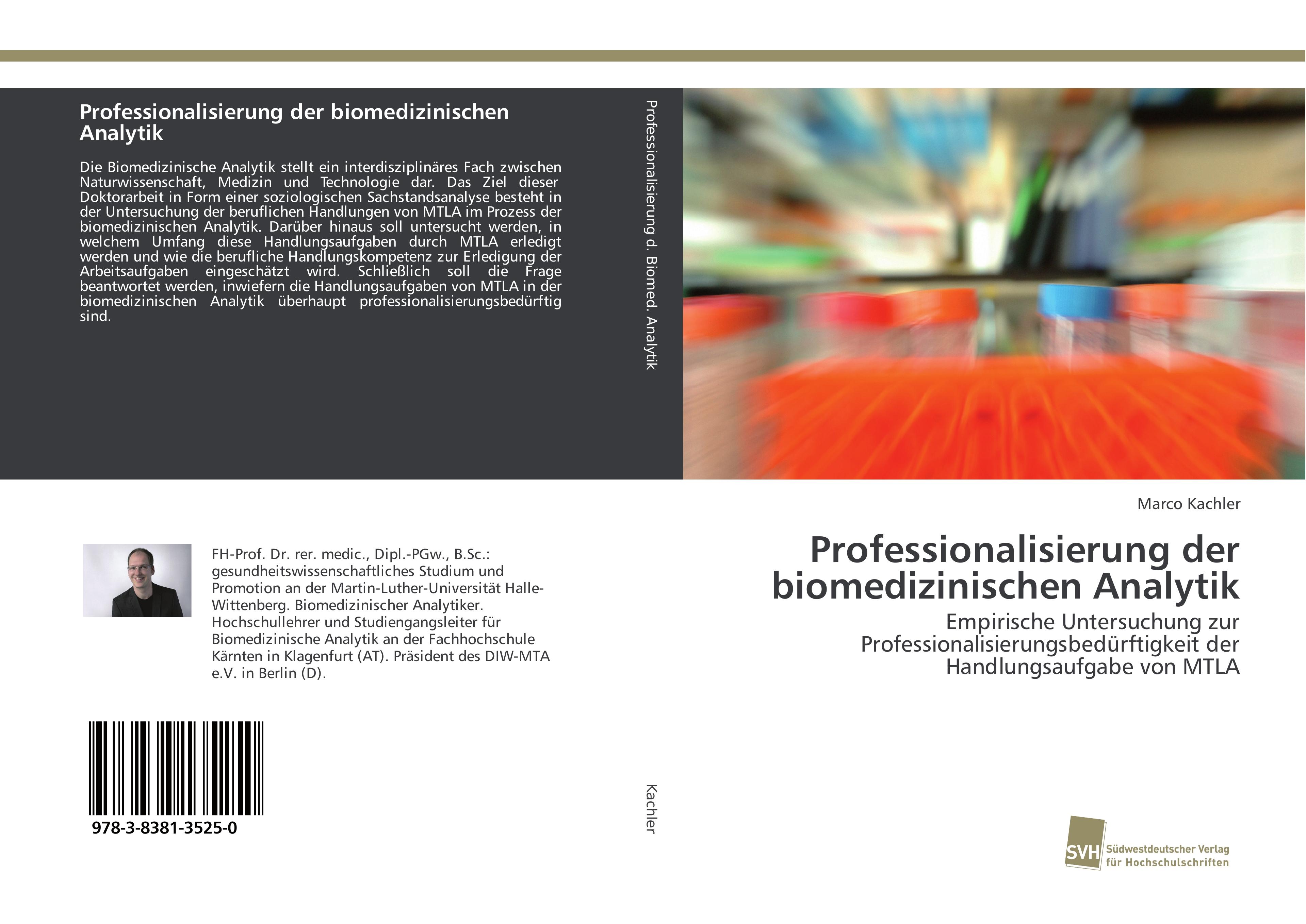 Vorderes Coverbild Professionalisierung der biomedizinischen Analytik