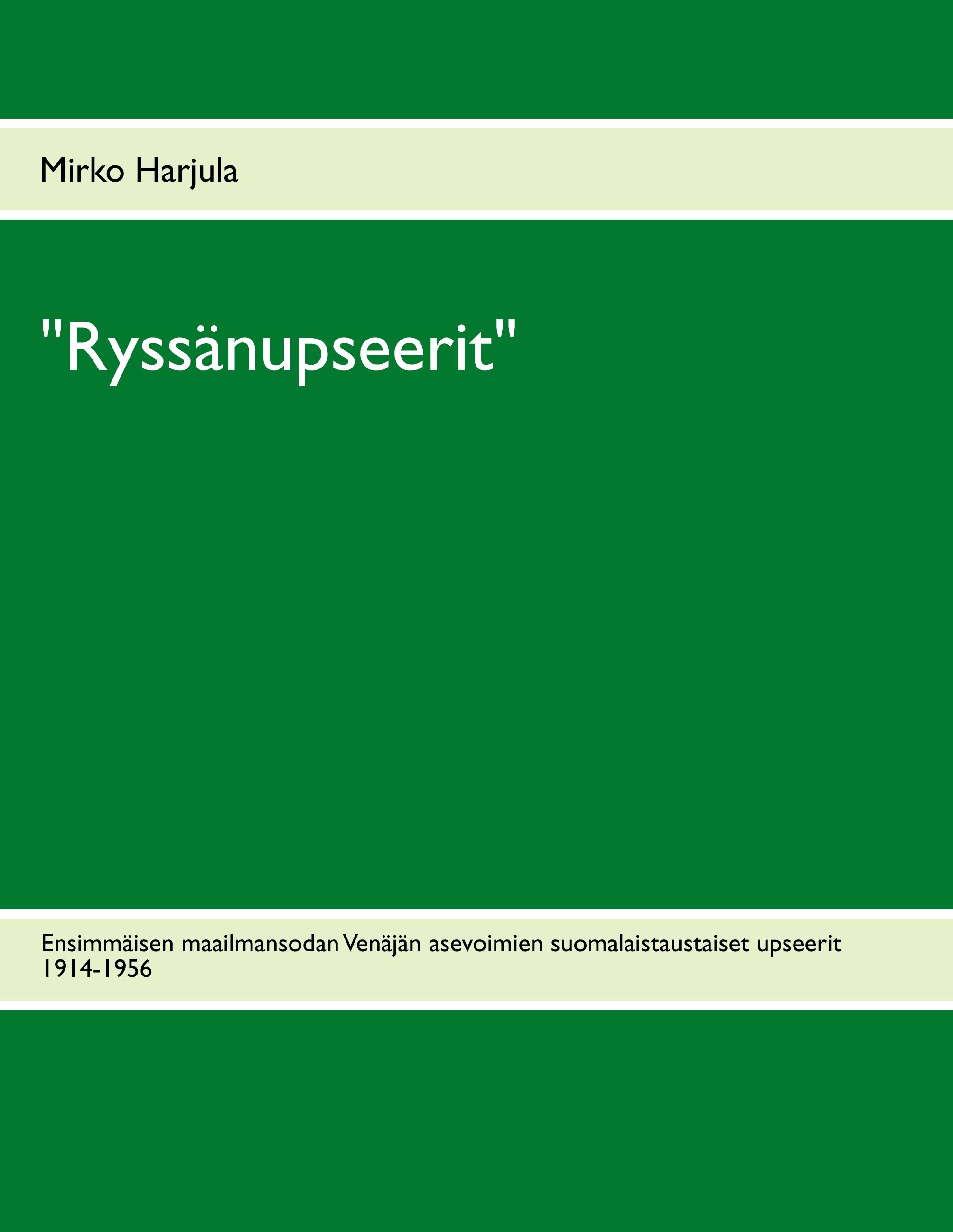 Vorderes Coverbild "Ryssänupseerit"