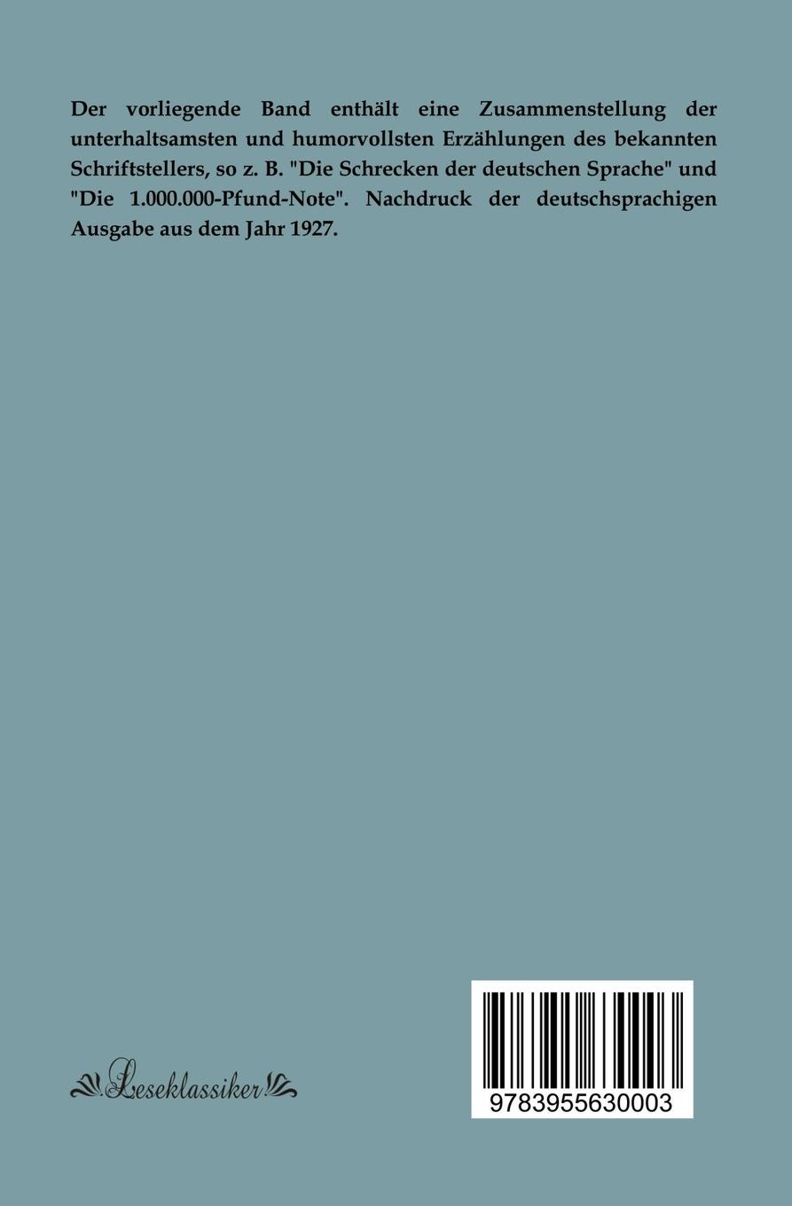 Rückseitencover Humoresken