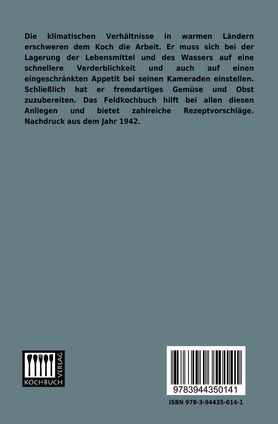 Rückseitencover Feldkochbuch für die warmen Länder