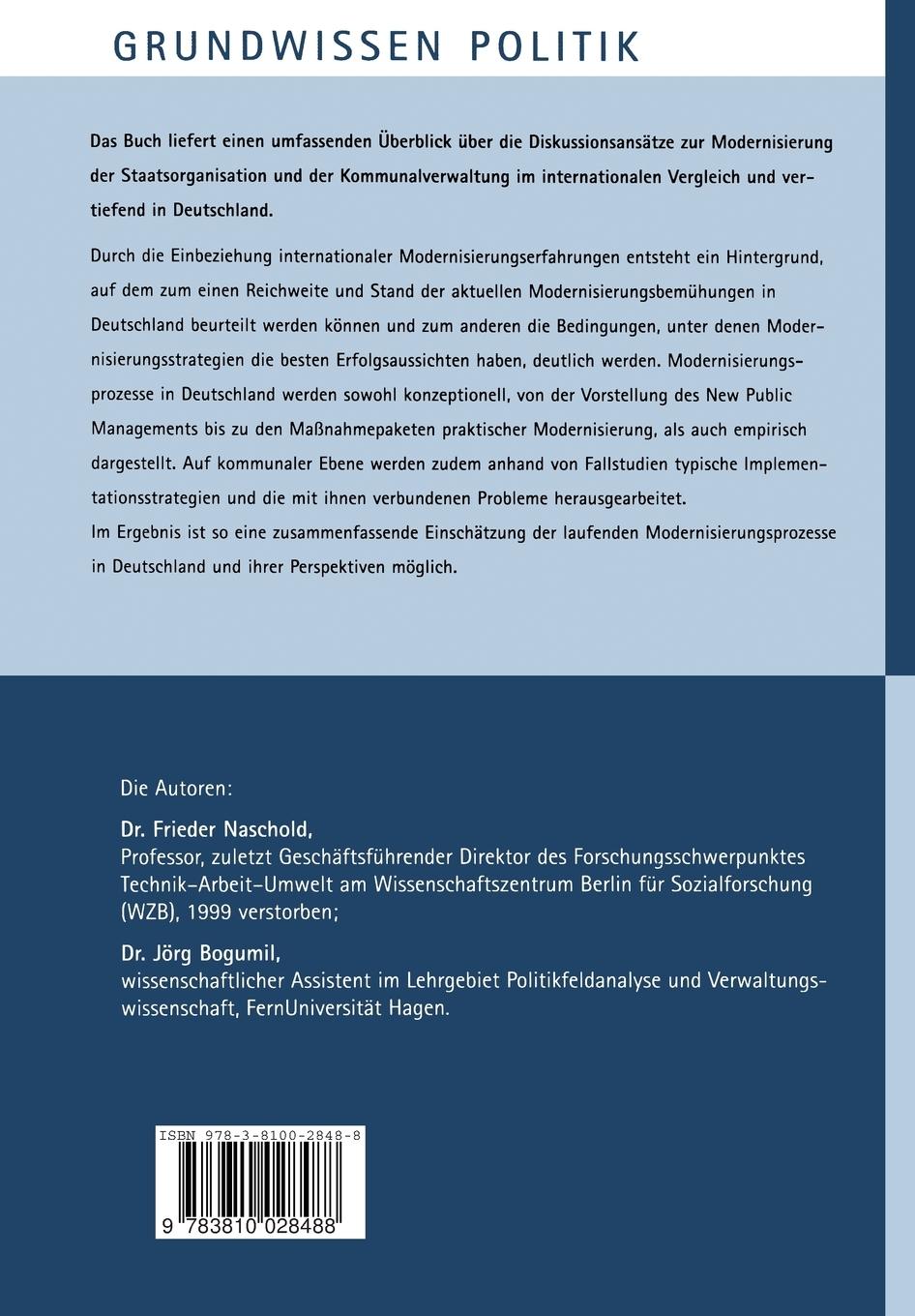 Rückseitencover Modernisierung des Staates