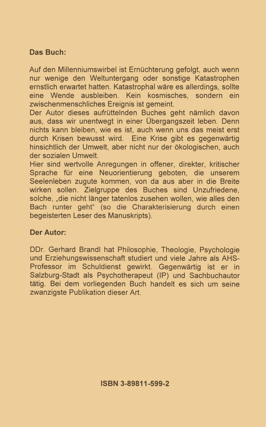 Rückseitencover Übergangszeit