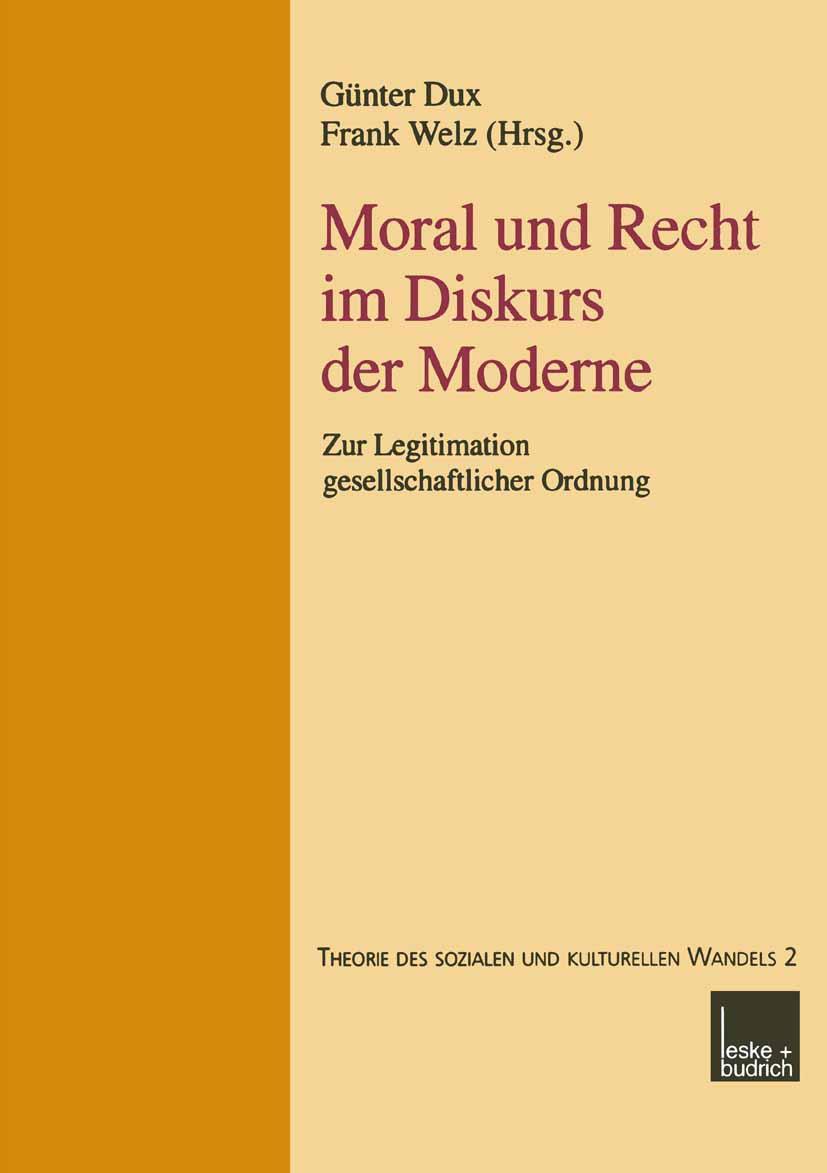 Vorderes Coverbild Moral und Recht im Diskurs der Moderne