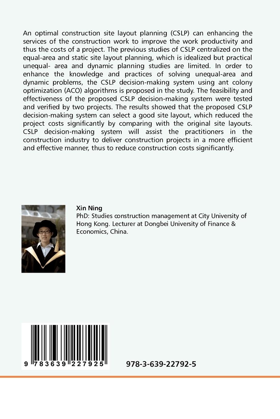 Rückseitencover A Construction Site Layout Planning Decision-making System