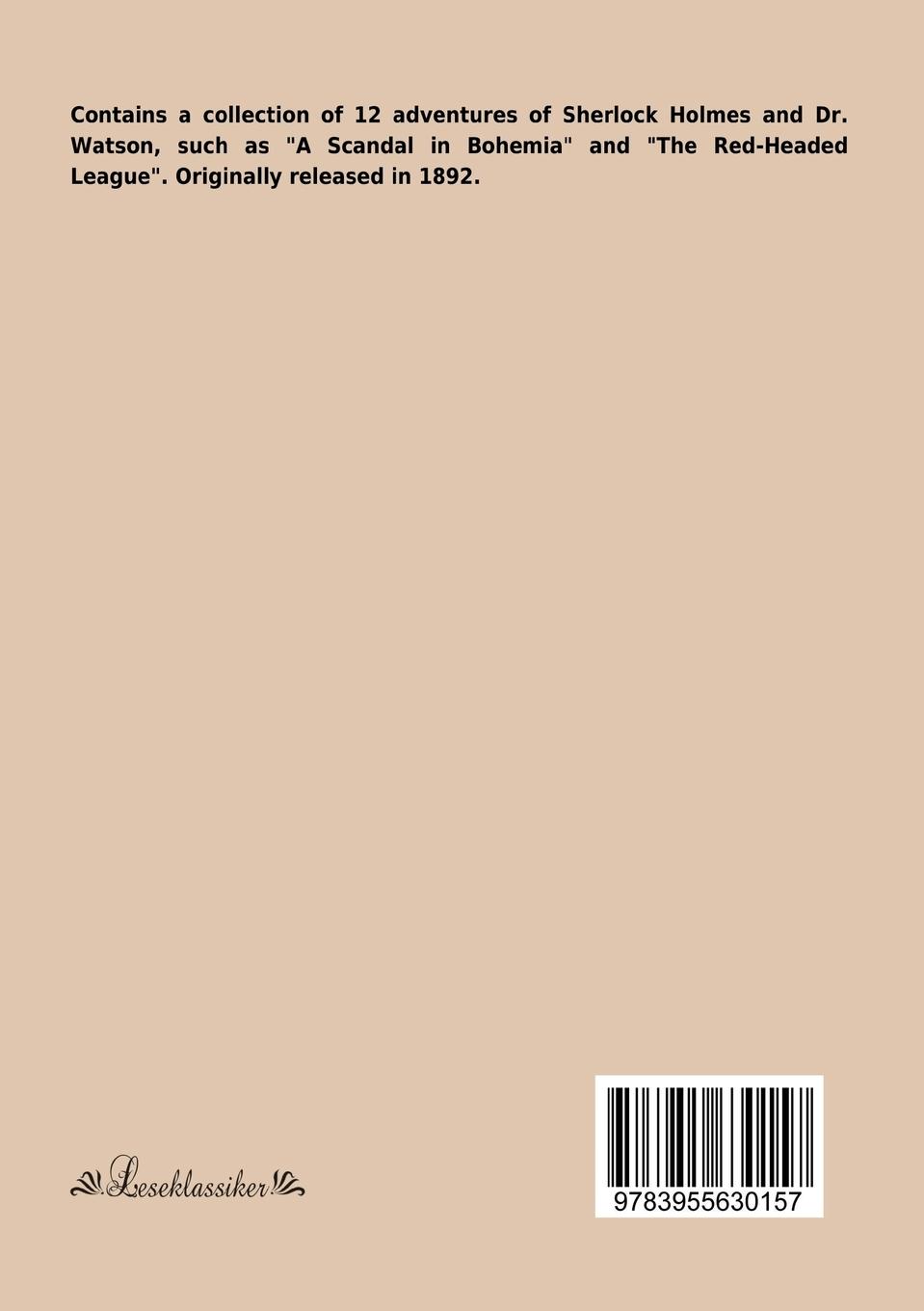 Rückseitencover The Adventures of Sherlock Holmes