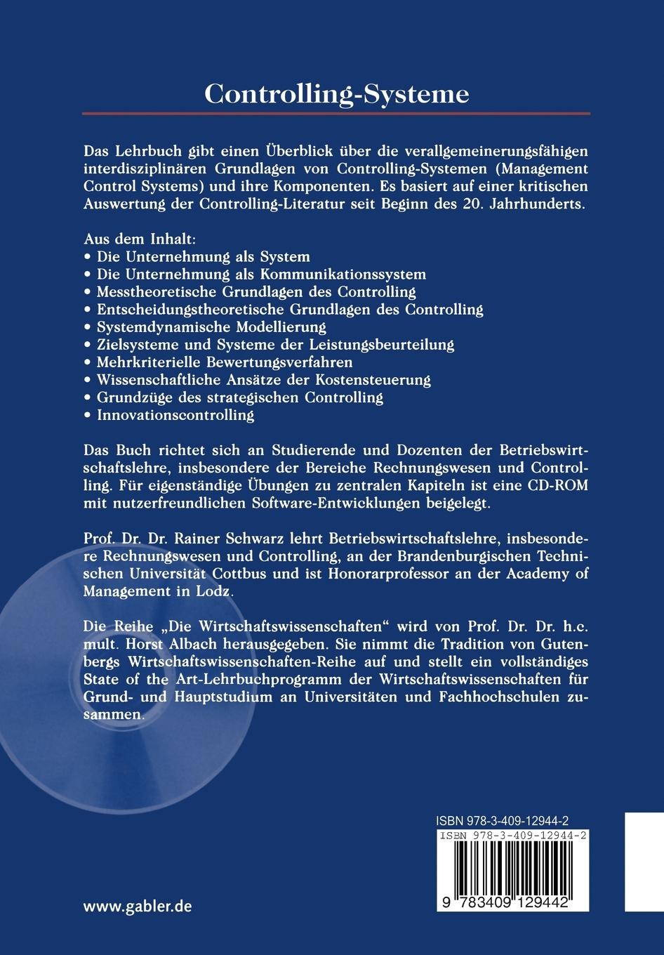 Rückseitencover Controlling-Systeme