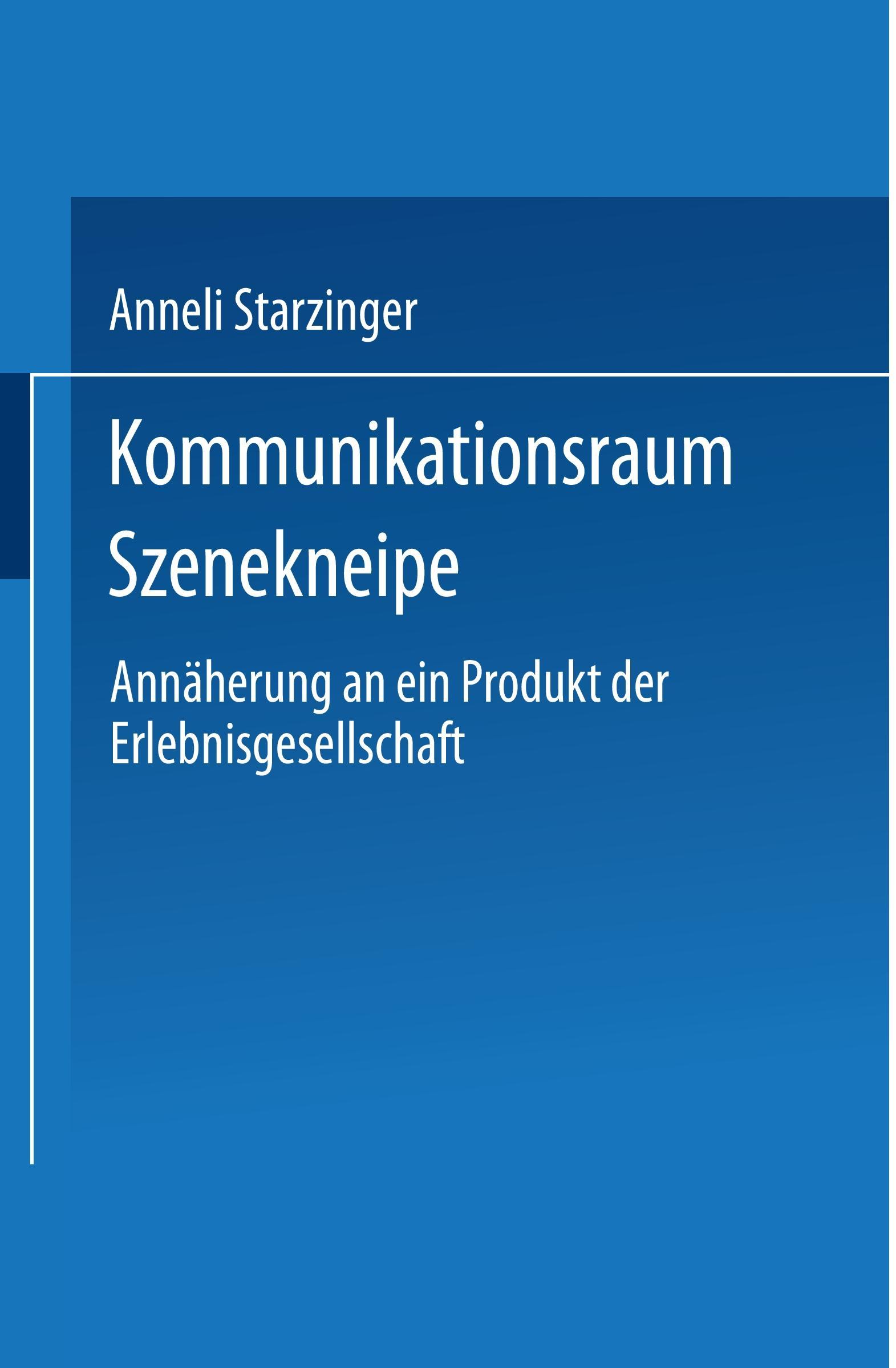 Vorderes Coverbild Kommunikationsraum Szenekneipe