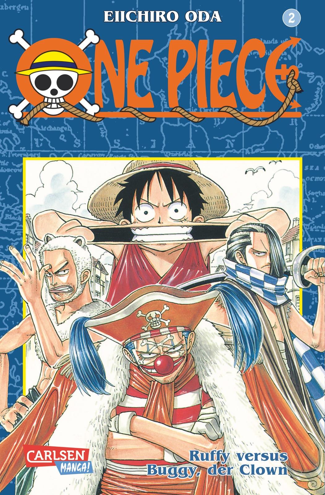 Vorderes Coverbild One Piece 02. Ruffy versus Buggy, der Clown