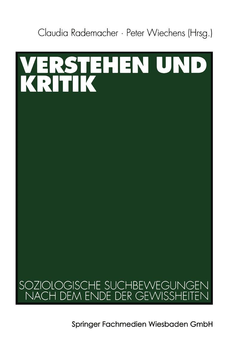 Vorderes Coverbild Verstehen und Kritik