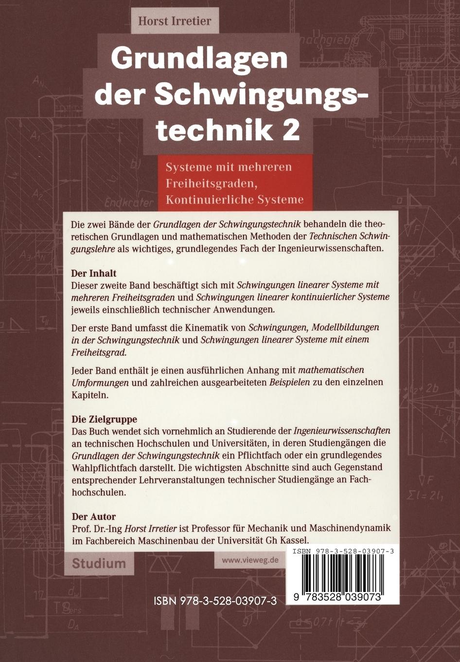 Rückseitencover Grundlagen der Schwingungstechnik 2