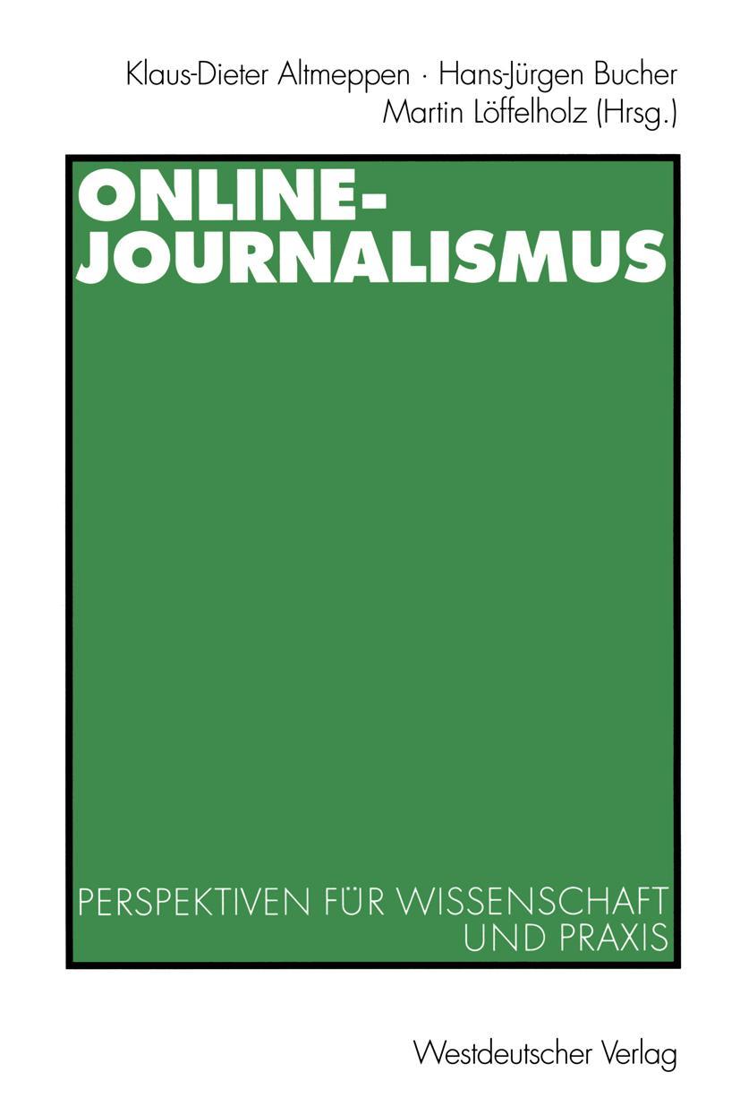 Vorderes Coverbild Online-Journalismus
