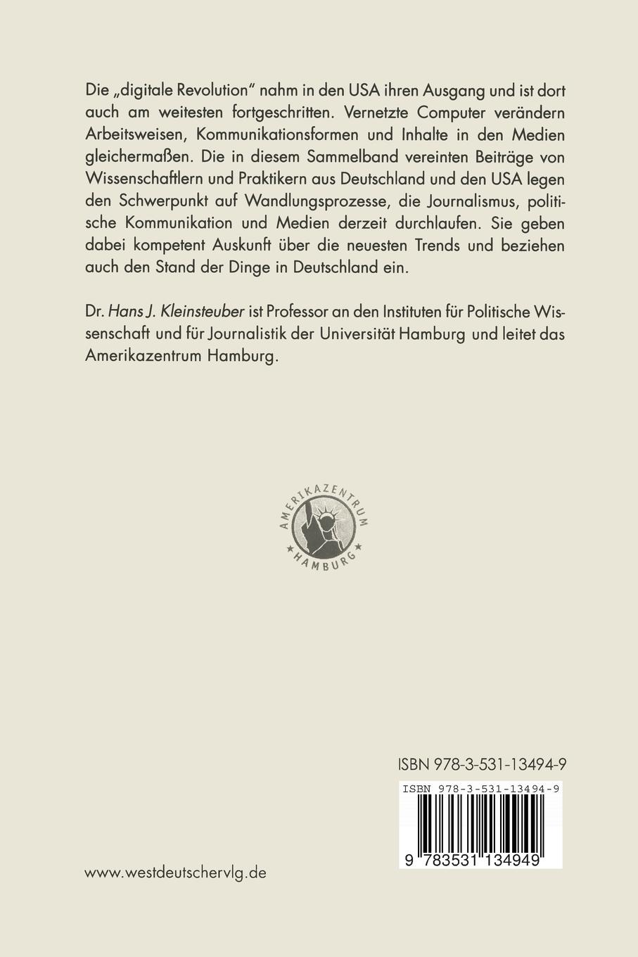 Rückseitencover Aktuelle Medientrends in den USA